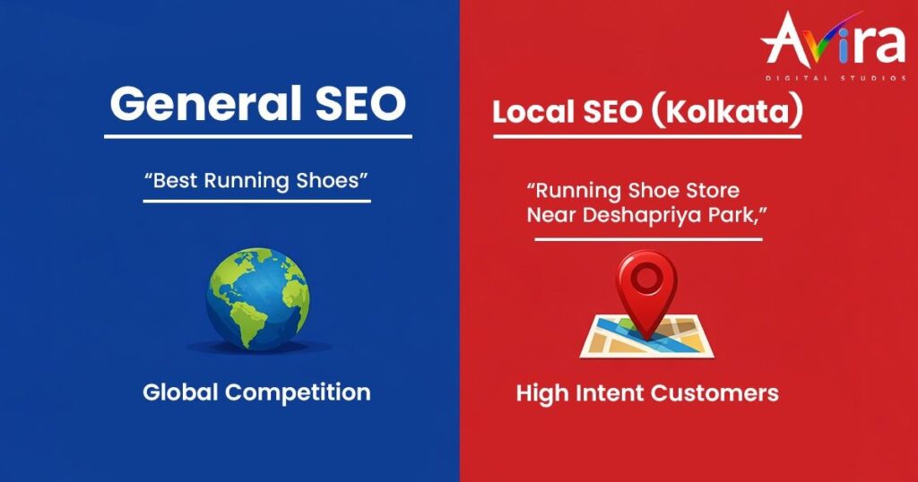 SEO Services in Kolkata: The Complete Guide for Business Owners Who Want Real Results 3 Local SEO vs General SEO