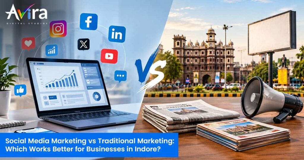 Social Media Marketing vs Traditional Marketing: Which Works Better for Businesses in Indore? 1 social media marketing vs traditional marketing